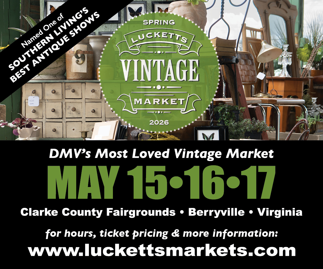 Advertisement for Lucketts Vintage Market