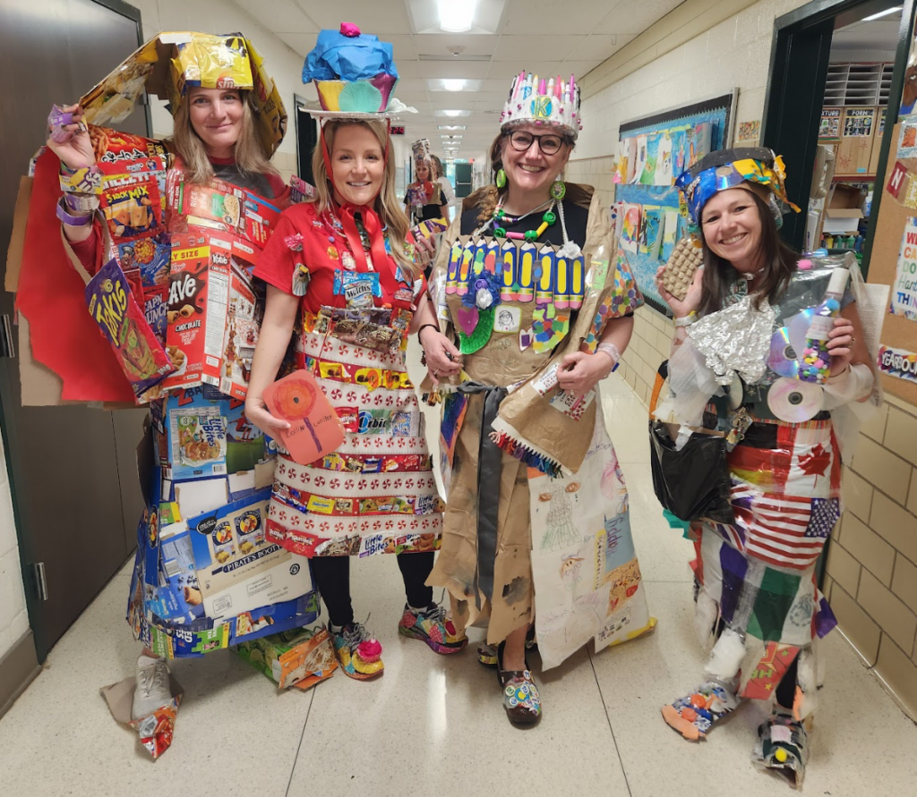 Pictured L to R:  Teachers Kristy McCracken, Megan Cline, Laura Lynch and Anne Bailey.
Photo: Loudoun County Public Schools.
